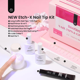 Beetles Gel Polish organized display of 12 tip sizes, simplifies finding the perfect fit