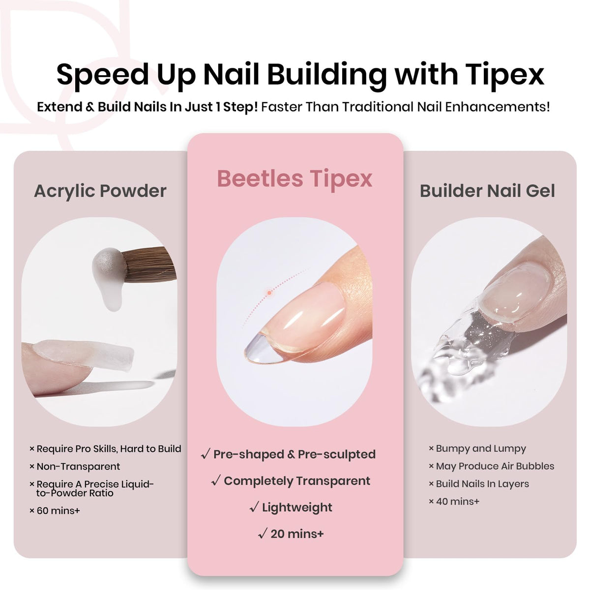 beetles Gel Polish hands applying a tip demonstrating fast application benefit