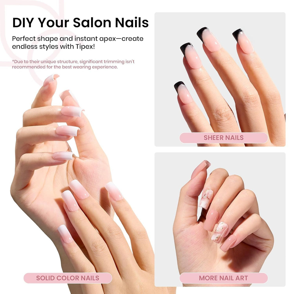 beetles gel polish close-up of apex profile highlighting salon-shaped volume