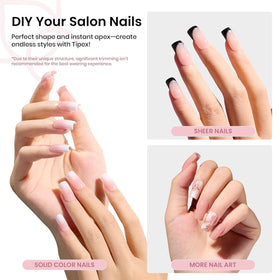 beetles gel polish close-up of apex profile highlighting salon-shaped volume