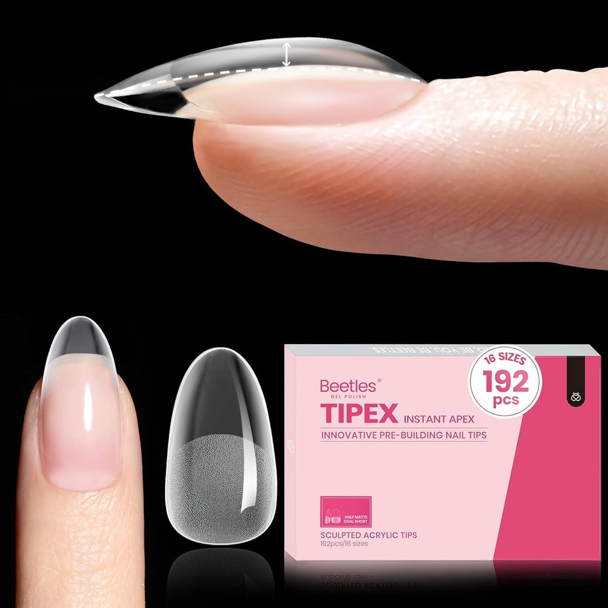 beetles Gel Polish front packaging showing full tip set and quantity benefit