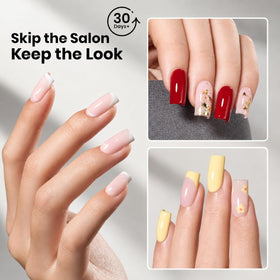 beetles Gel Polish tips front view highlighting short square shape
