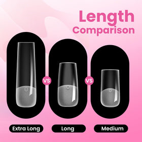 Beetles tip applied on natural nail demonstrating XXL square look