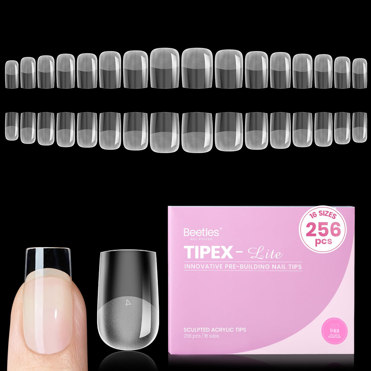 beetles Gel Polish packaging shows 256pcs value pack and benefits