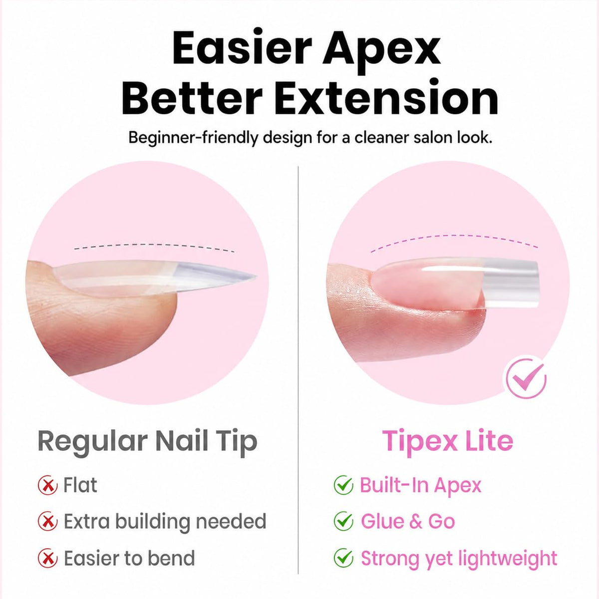 beetles Gel Polish side profile displays apex curve and strength