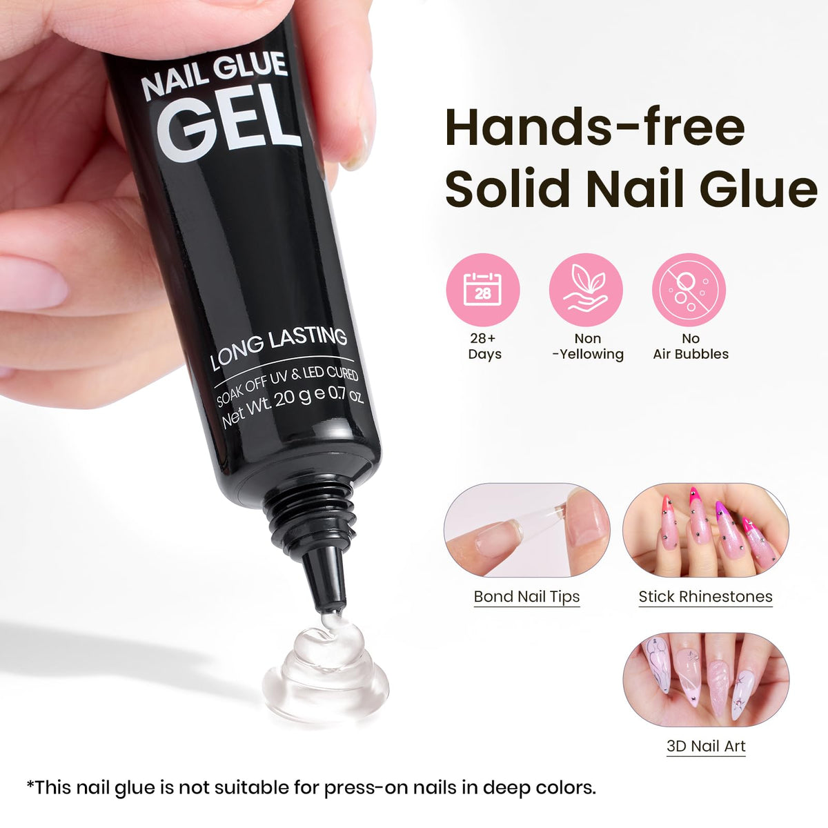 beetles Gel Polish mini UV lamp curing a tip demonstrating fast adhesive setting