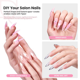 beetles Gel Polish tips spread displaying 16 sizes 00–14 for precise fit selection