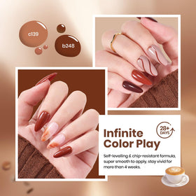 beetles Gel Polish close-up of brush stroke texture showing smooth, creamy application benefit