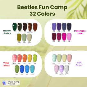 beetles tools and accessories neatly arranged to show everything included for full manicures