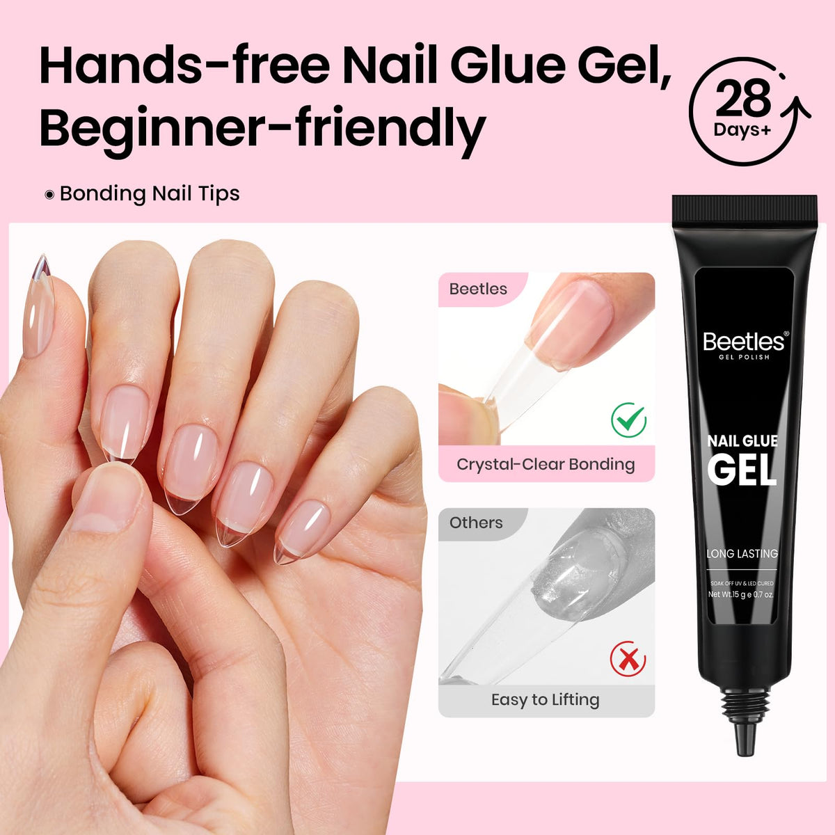 Beetles manicure tools view with clipper file and cuticle pusher for precise prep