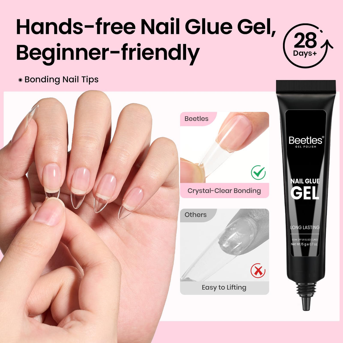 beetles nail tools arranged with file and clipper for easy at-home prep
