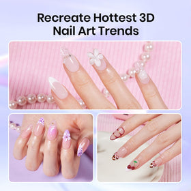 beetles tools in use on nail illustrating detailed 3D flower shaping benefit