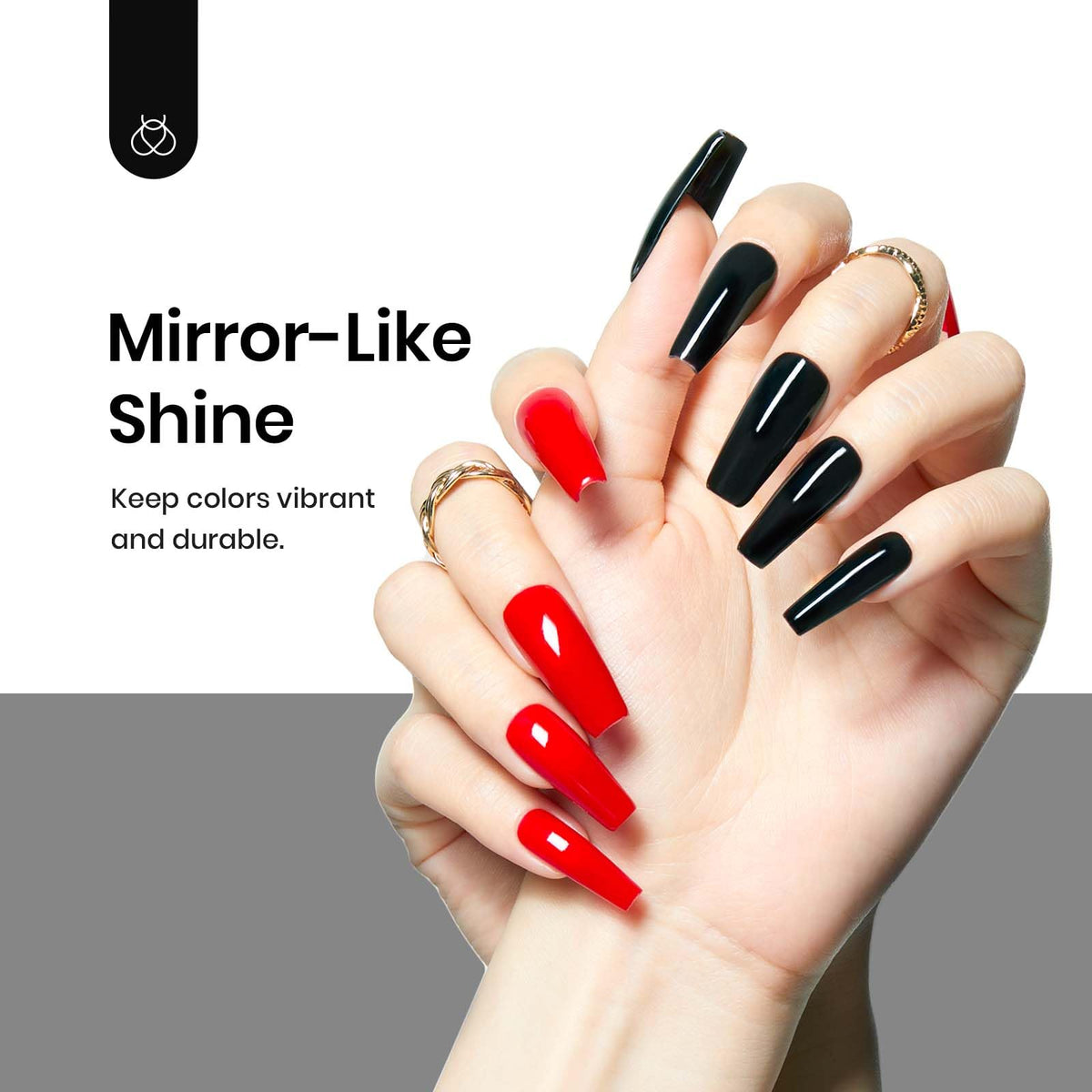 Beetles Gel Polish close-up of glossy surface highlighting mirror-like shine benefit