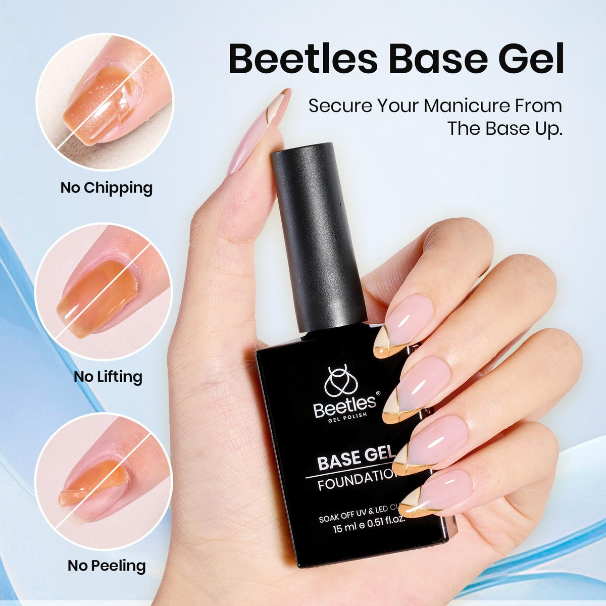 beetles top coat high gloss reflection showing mirror-like shine benefit