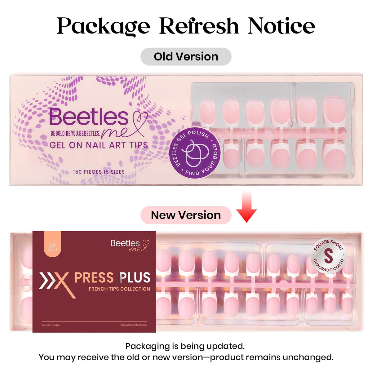 Beetles Gel Polish organized tray display of 210 pieces for replacements