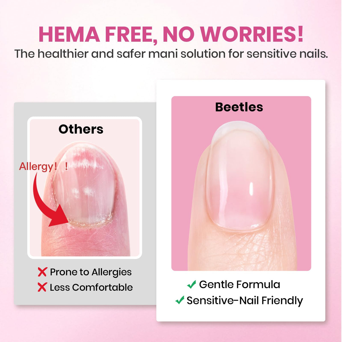 Beetles Gel Polish trim and filing demo for accurate size customization