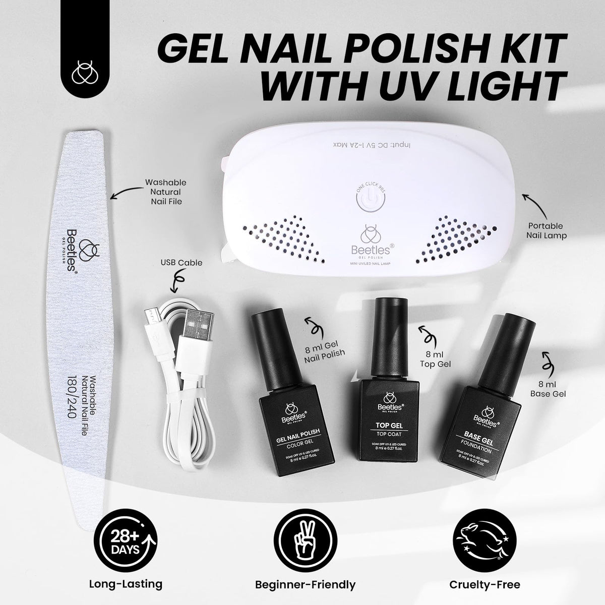 Beetles UV lamp curing polish demonstrating fast professional curing