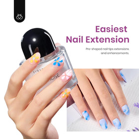 beetles uv led lamp curing a nail tip, quick flash cure for secure adhesion