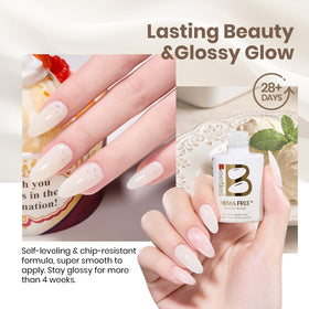 beetles French manicure example using vanilla scoop as soft base for clean tips