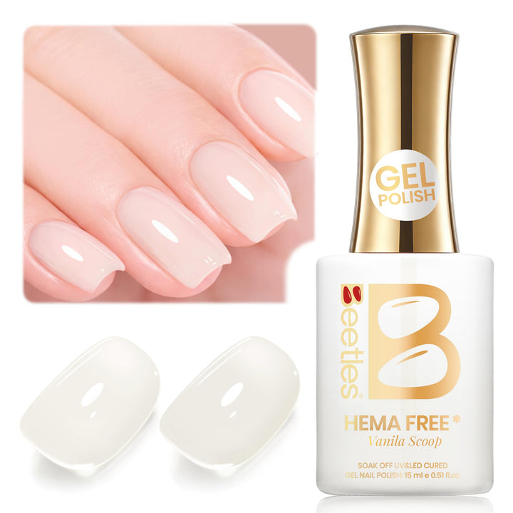 beetles vanilla scoop front bottle showing neutral milkshake shade and elegant label