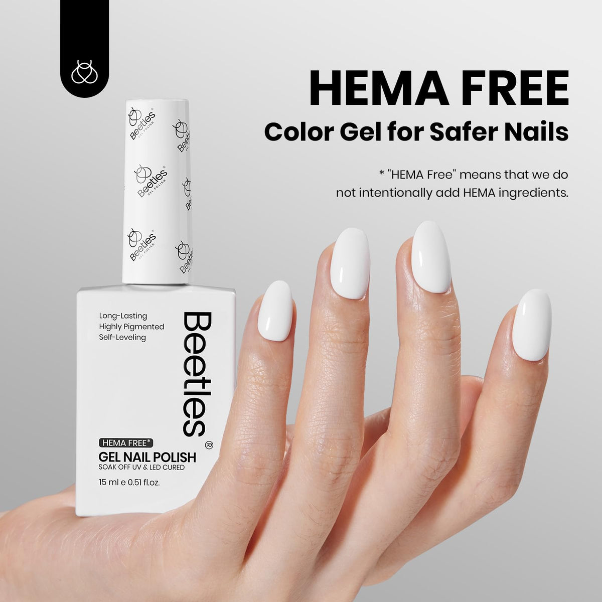 beetles gel polish brush and open cap showing smooth application control