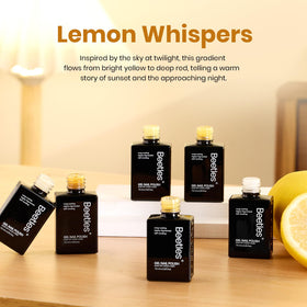Beetles lineup of six yellow shades displayed for easy shade selection benefit