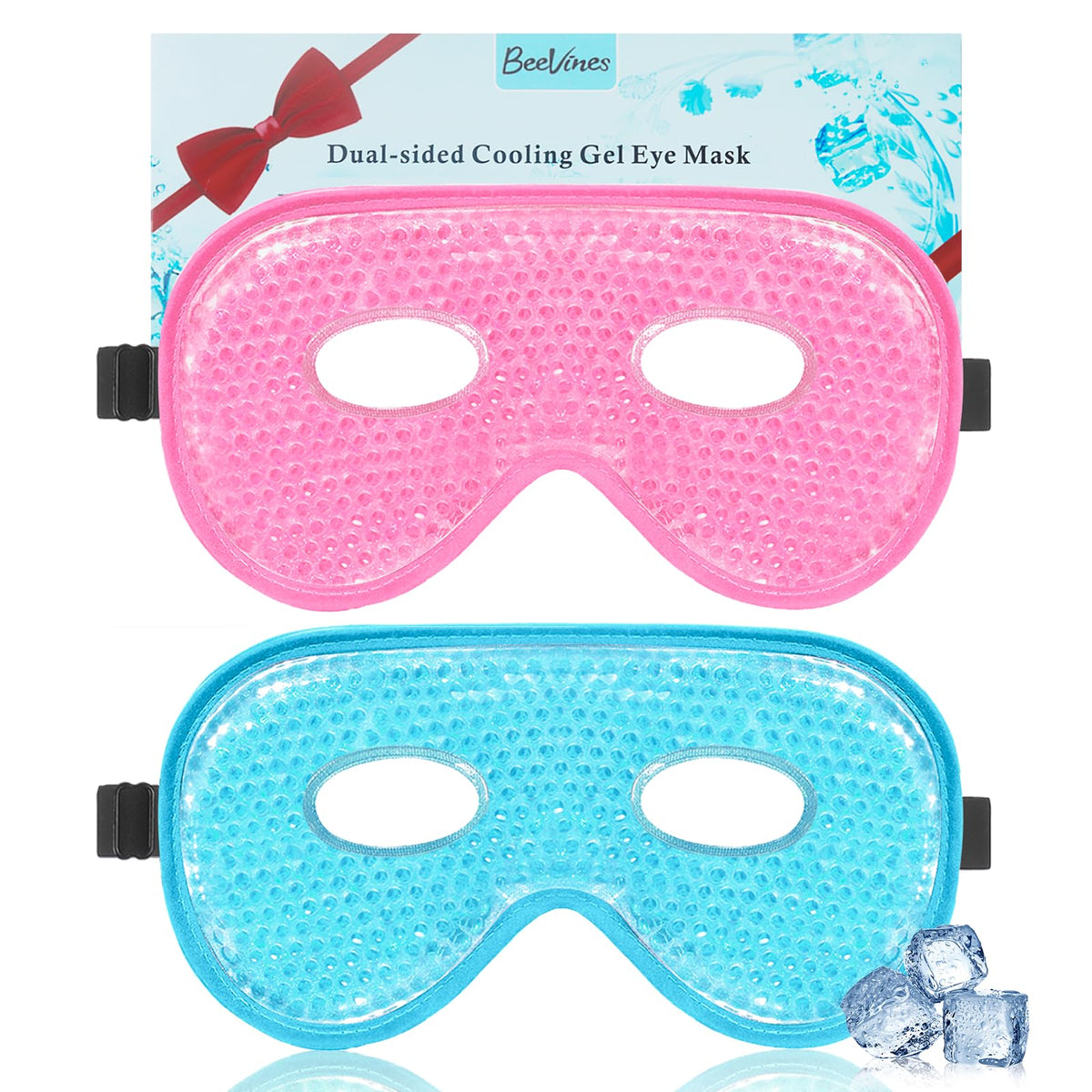 BeeVines front packaging showing twin gel masks and gift box benefit convenience
