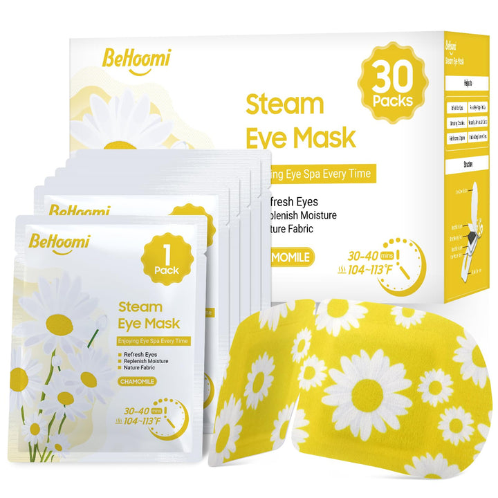 BeHoomi front packaging chamomile shows box and pouch for convenience