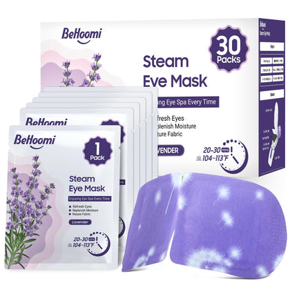BeHoomi front packaging lavender showing 30-pack and calming branding