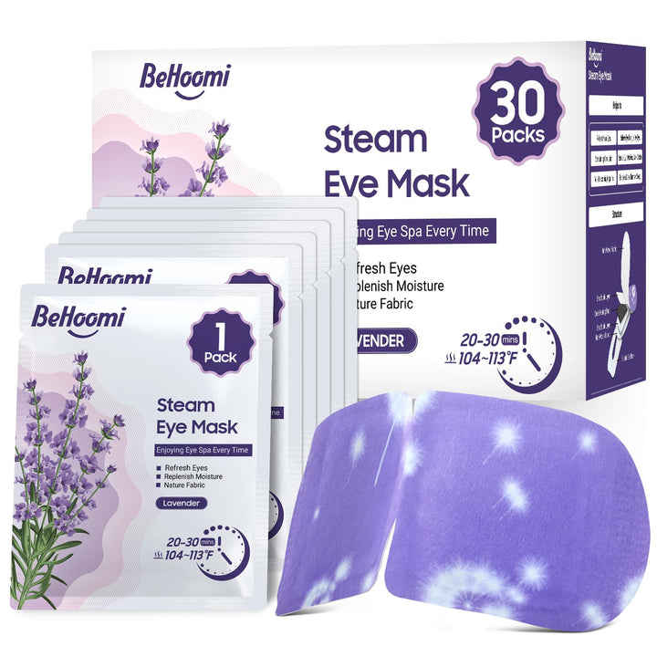 BeHoomi front packaging lavender showing 30-pack and calming branding
