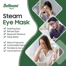 BeHoomi mask worn on model relaxing to demonstrate portable use