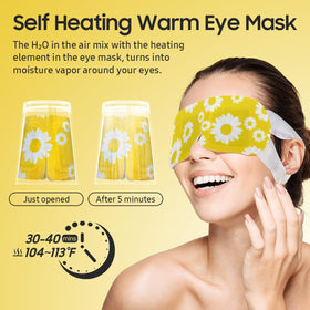 BeHoomi open pouch revealing mask ready to heat for instant warmth