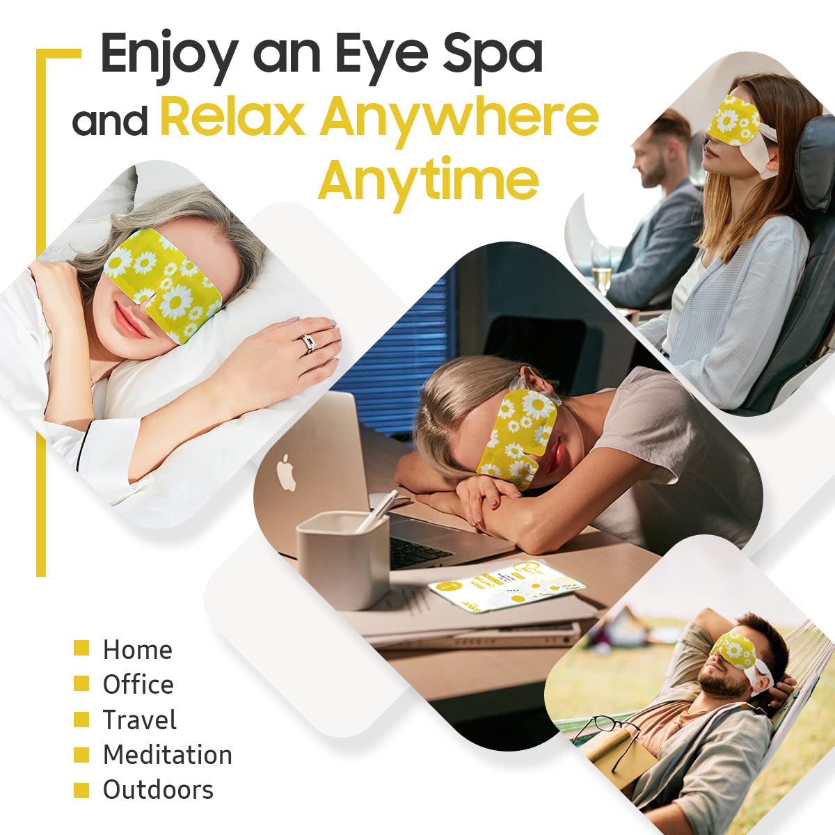 BeHoomi masks with travel pouch lifestyle image for on-the-go relaxation