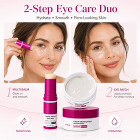 BeiBreeze under-eye patches in use on model demonstrating immediate refresh benefit