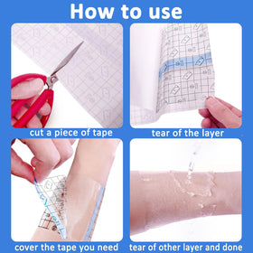 Beieverluck backing paper grid being cut to size for precise application