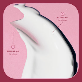 BEING INC jojoba and almond oils detail highlighting nourishing oils
