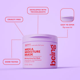 BEING INC after-results on curly hair showing improved softness