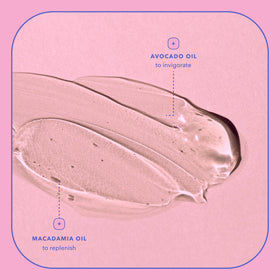 BEING INC shampoo texture on palm demonstrating gentle lather and clarity