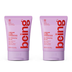 BEING INC front packaging showing product and clear brand label, defines curl purpose