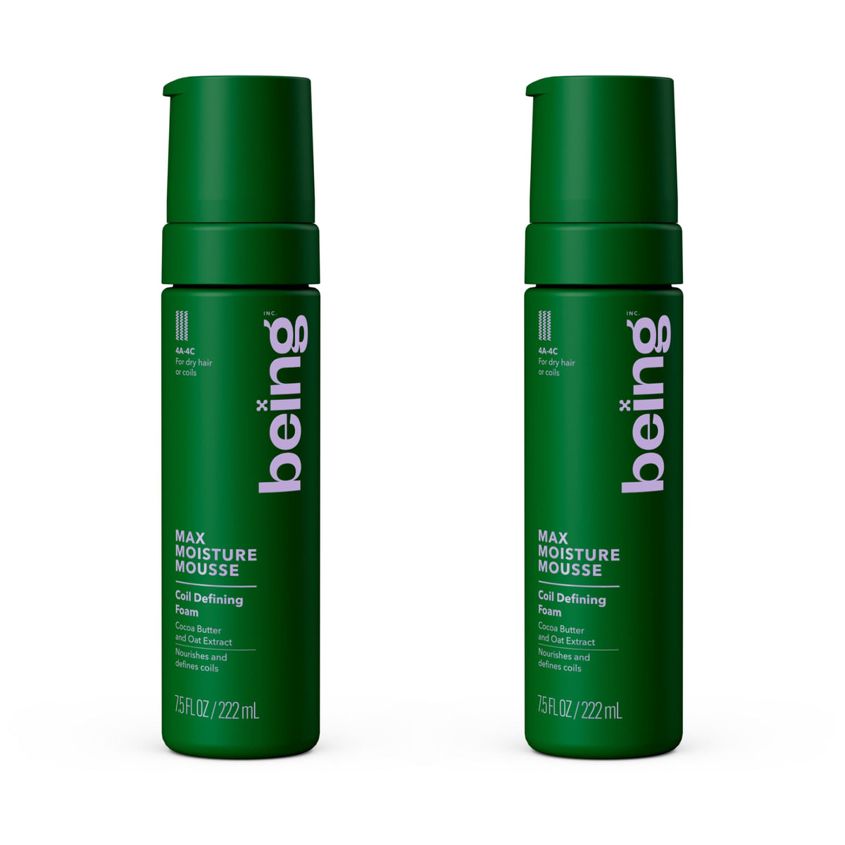BEING INC front packaging showing product benefits and size
