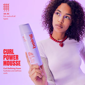 BEING INC close-up mousse texture highlighting lightweight, non-crunch feel