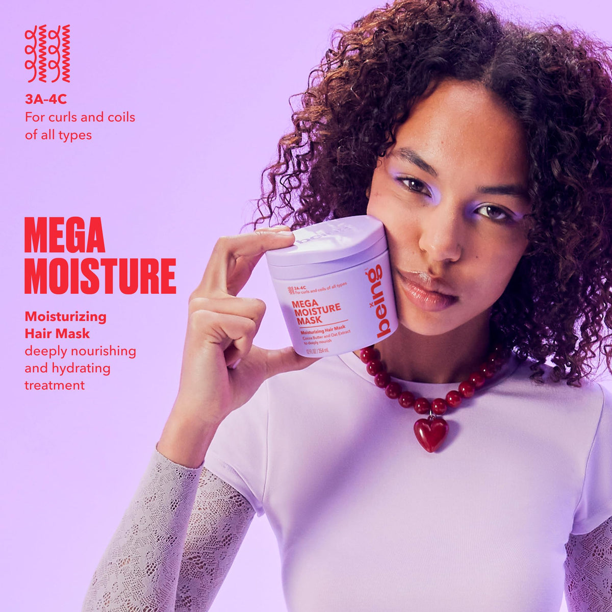 BEING INC open jar texture showing creamy cocoa butter-rich mask