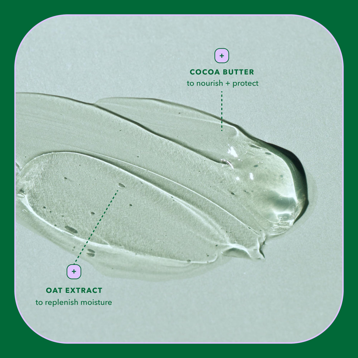 BEING INC cocoa butter ingredient shot highlighting deep nourishment