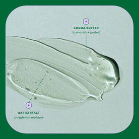 BEING INC cocoa butter ingredient shot highlighting deep nourishment