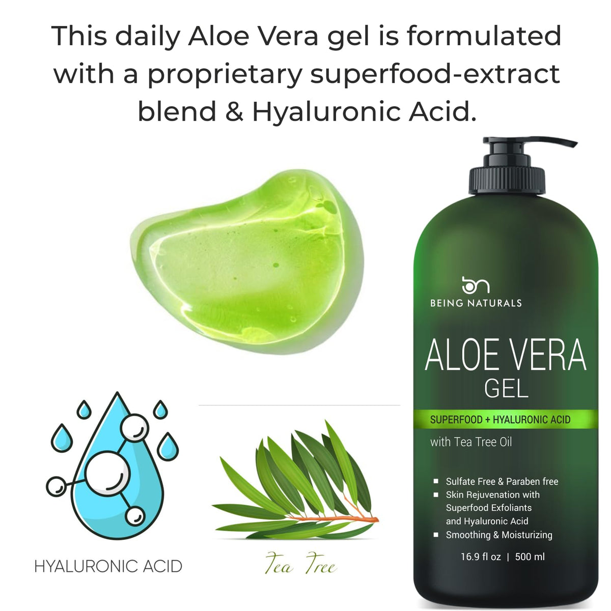 Being Naturals gel smoothing through hair showing frizz control and moisture benefit