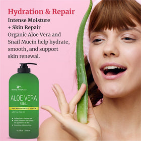 Being Naturals gel used on hair for frizz control and shine