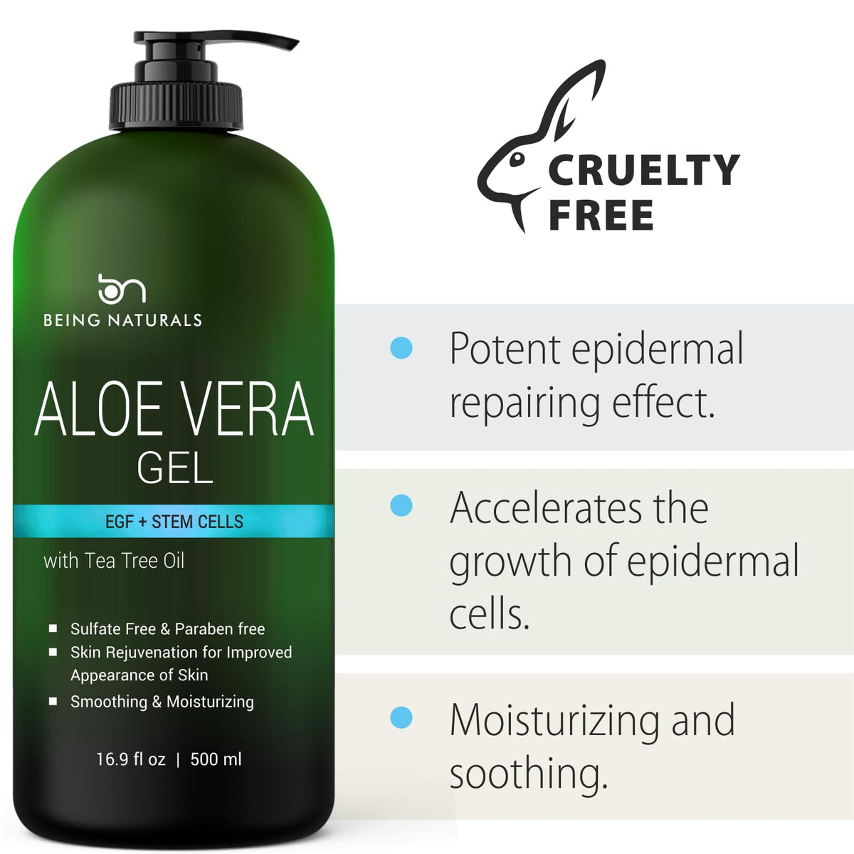 Being Naturals close-up gel texture highlighting lightweight cooling hydration