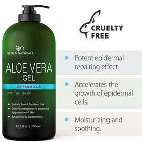 Being Naturals close-up gel texture highlighting lightweight cooling hydration