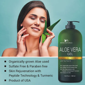 Being Naturals massaging gel into scalp to reduce itch and hydrate hair