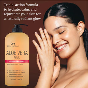 Being Naturals applied to damp hair illustrating frizz control and added shine without residue